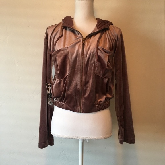 NWT Young fabulous and broke fritzy velour jacket - Picture 4 of 6